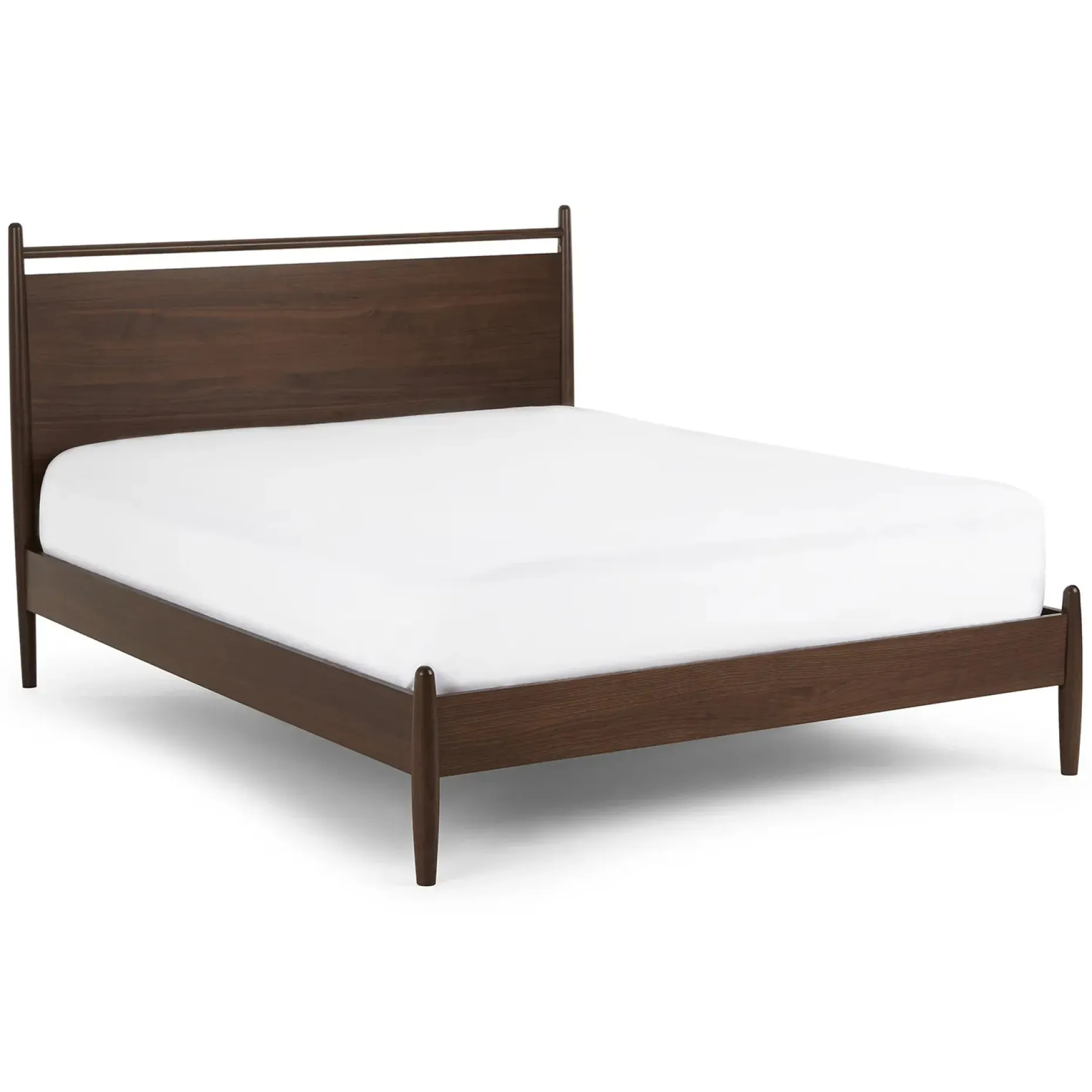 Lenia Queen Panel Bed - Walnut