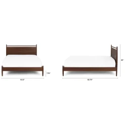 Lenia Queen Panel Bed - Walnut