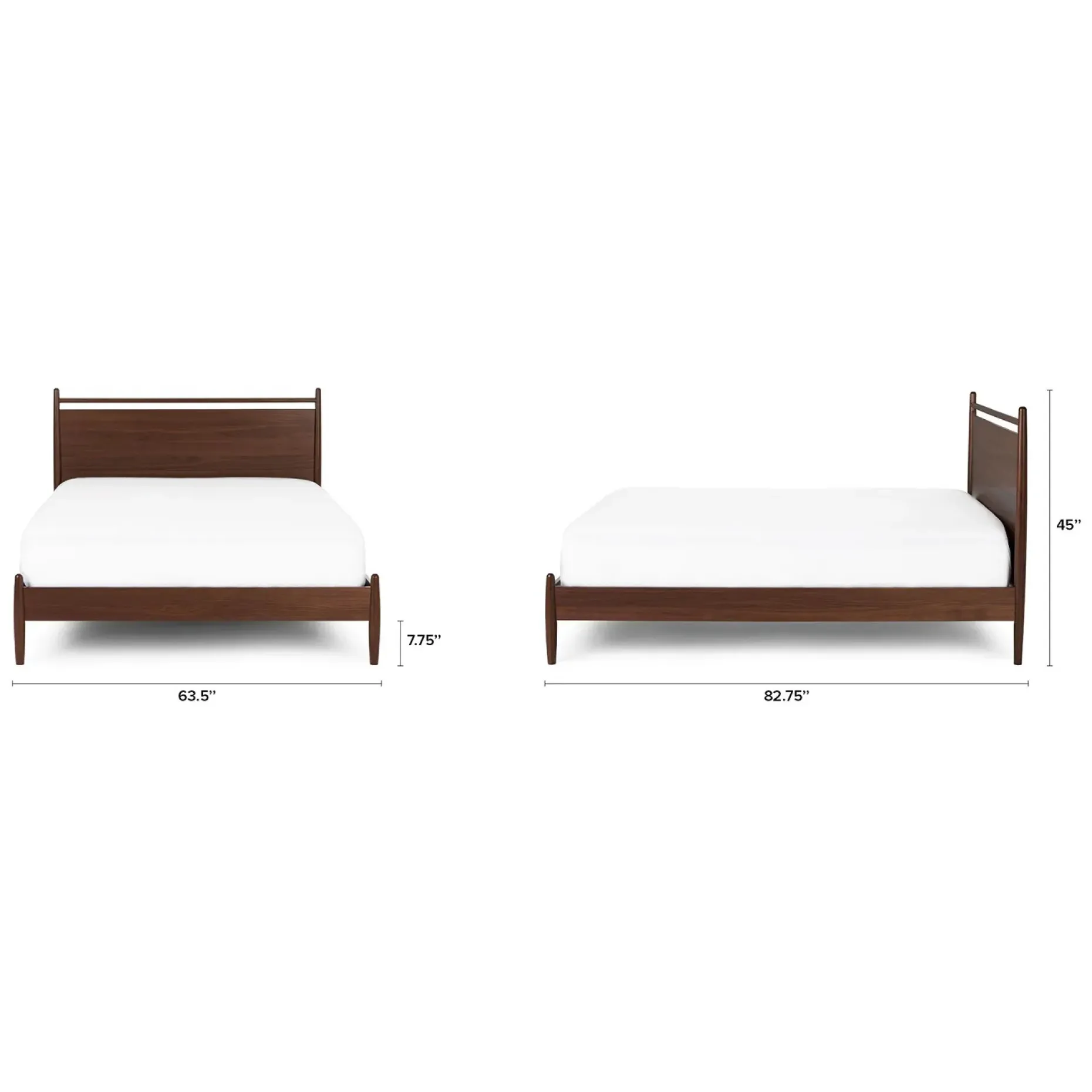 Lenia Queen Panel Bed - Walnut