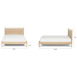 Lenia Queen Panel Bed - White Oak