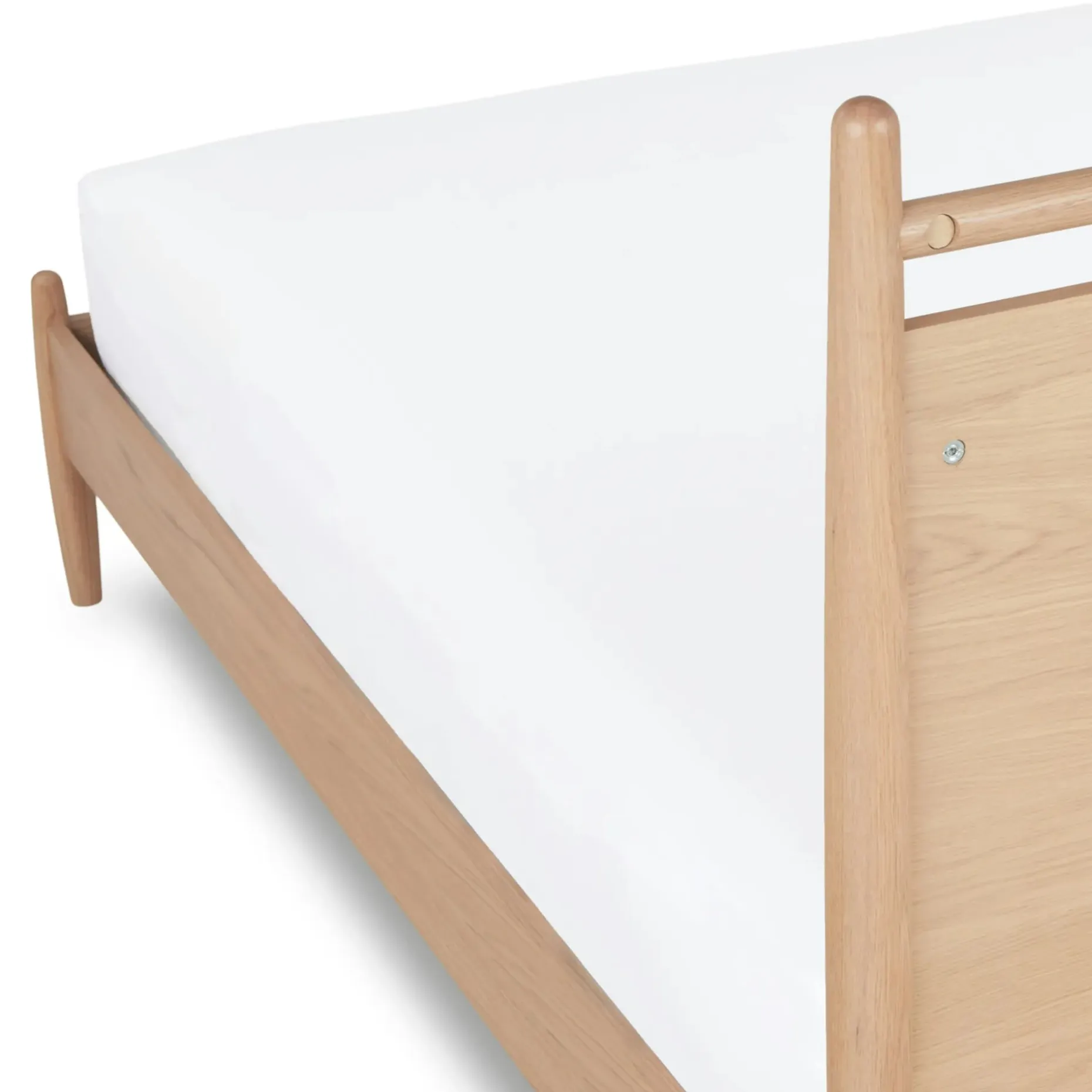 Lenia Queen Panel Bed - White Oak