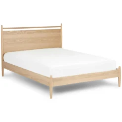 Lenia Queen Panel Bed - White Oak