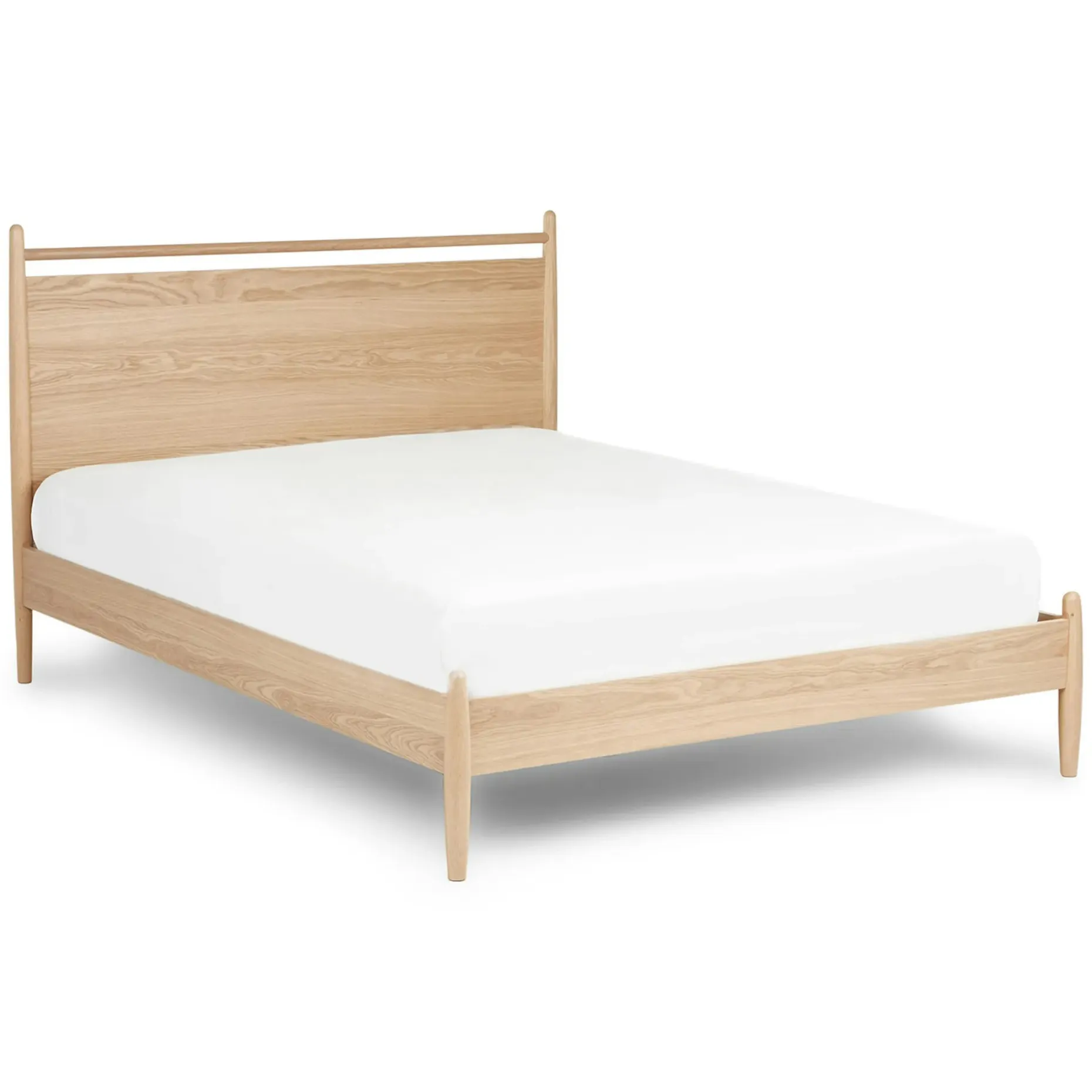 Lenia Queen Panel Bed - White Oak