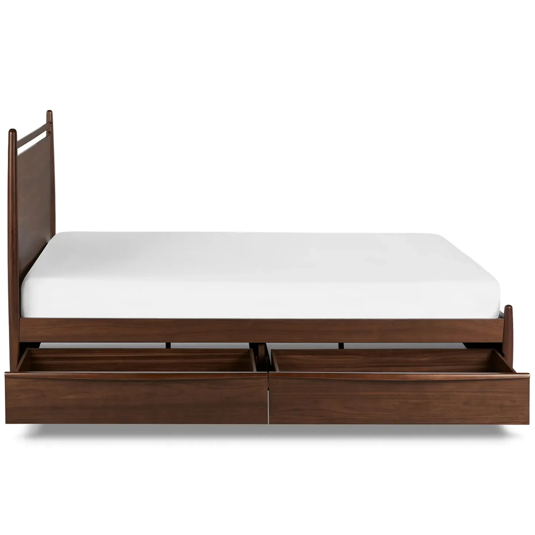 Lenia Queen Panel Storage Bed - Walnut