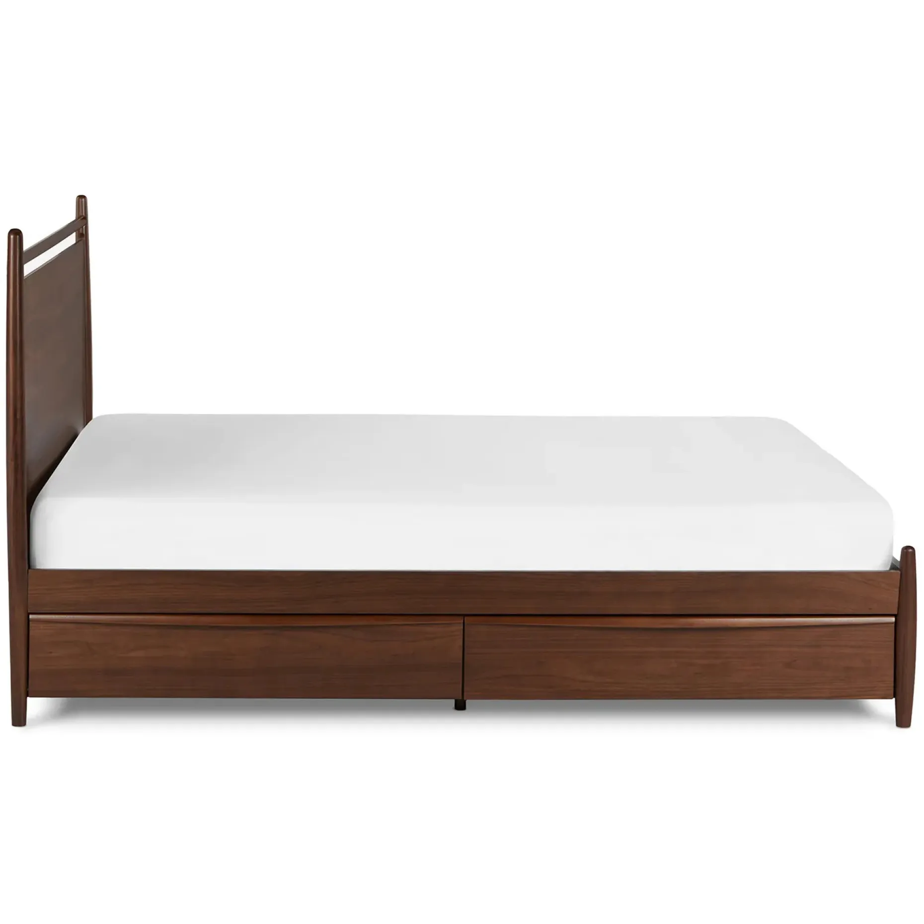 Lenia Queen Panel Storage Bed - Walnut