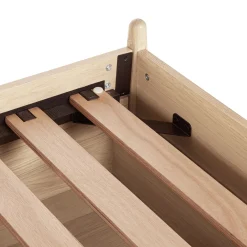 Lenia Queen Panel Storage Bed - White Oak