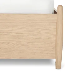 Lenia Queen Panel Storage Bed - White Oak