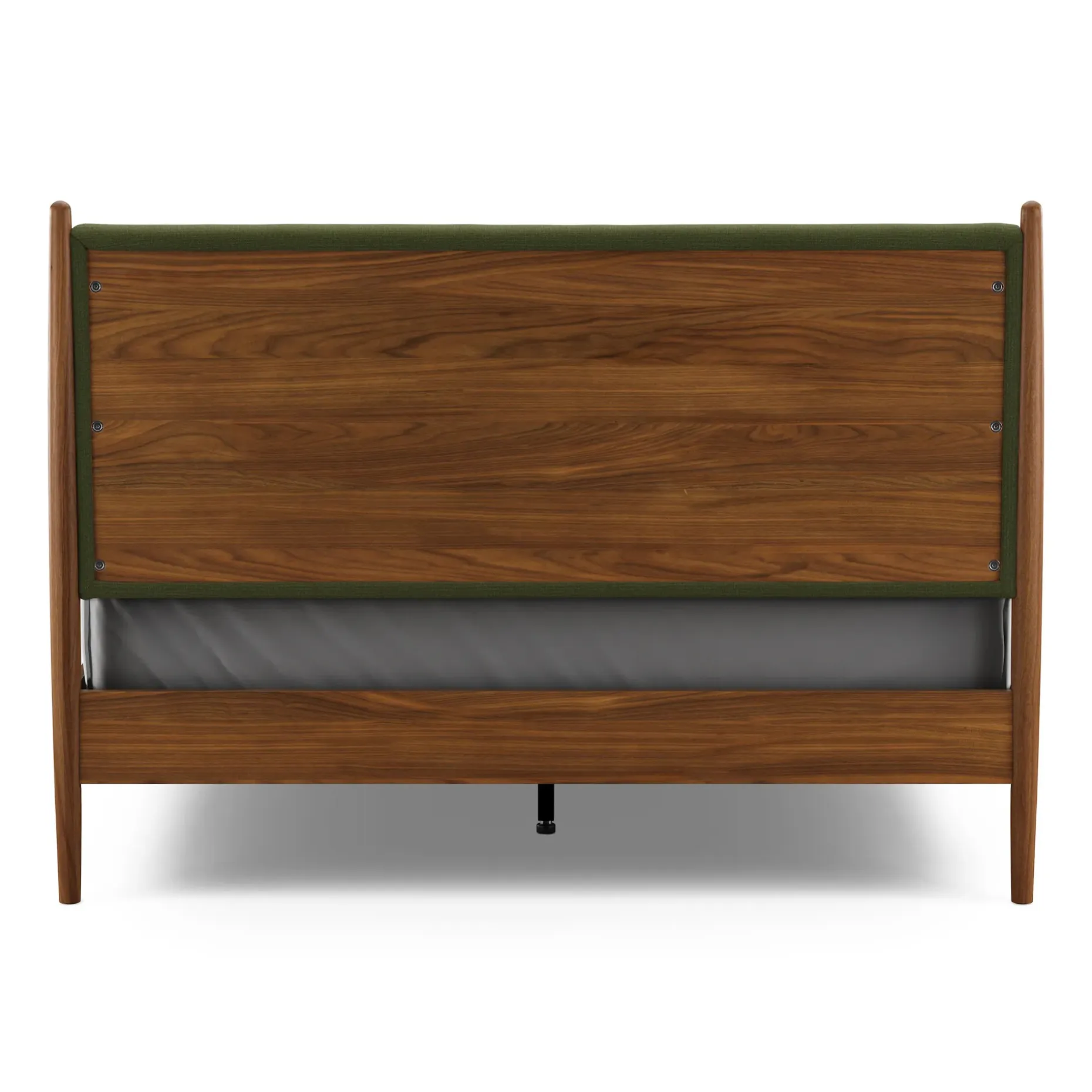 Lenia Queen Upholstered Bed - Walnut and Flou Moss
