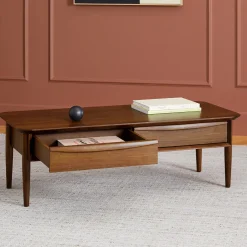 Lenia 46" Storage Coffee Table - Walnut