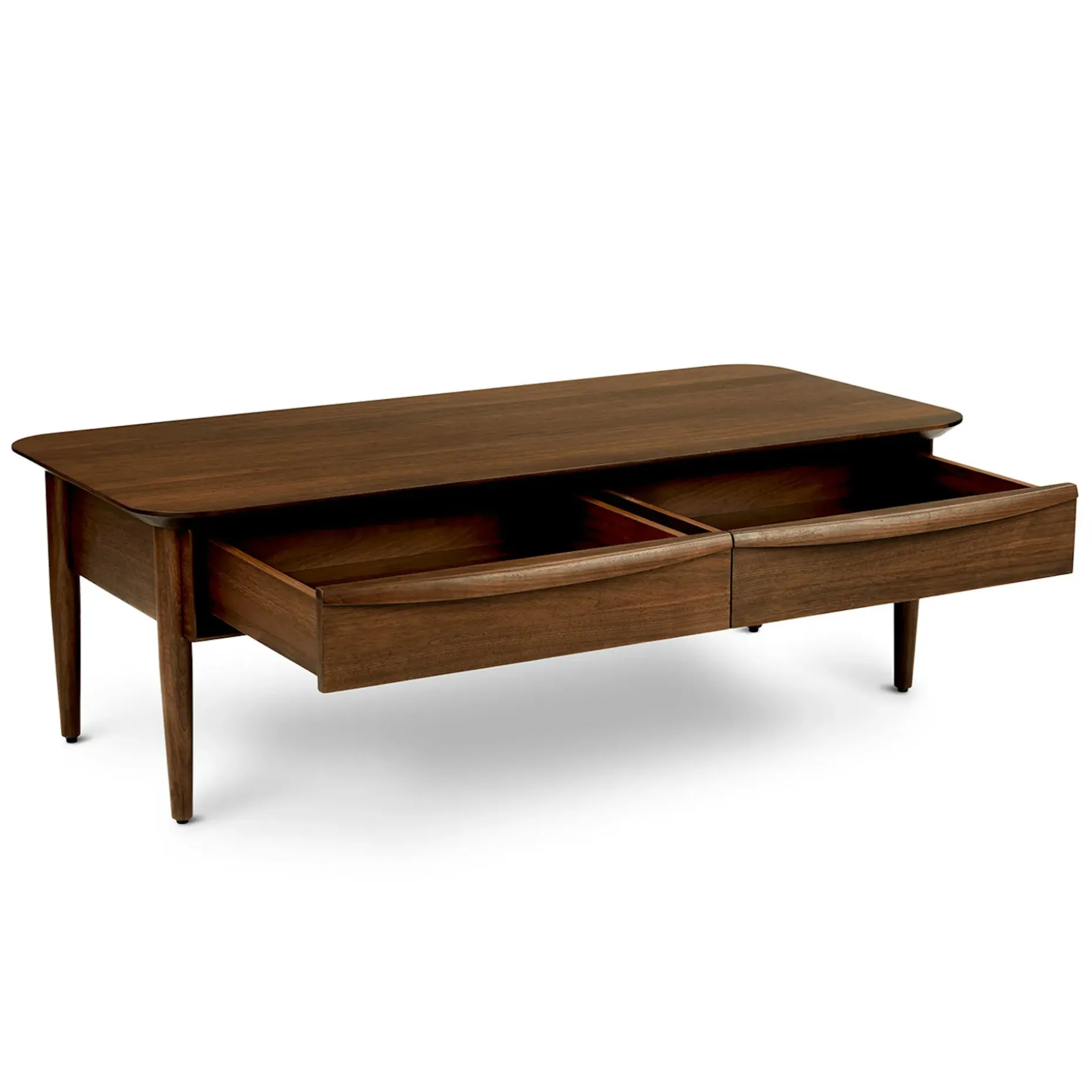 Lenia 46" Storage Coffee Table - Walnut
