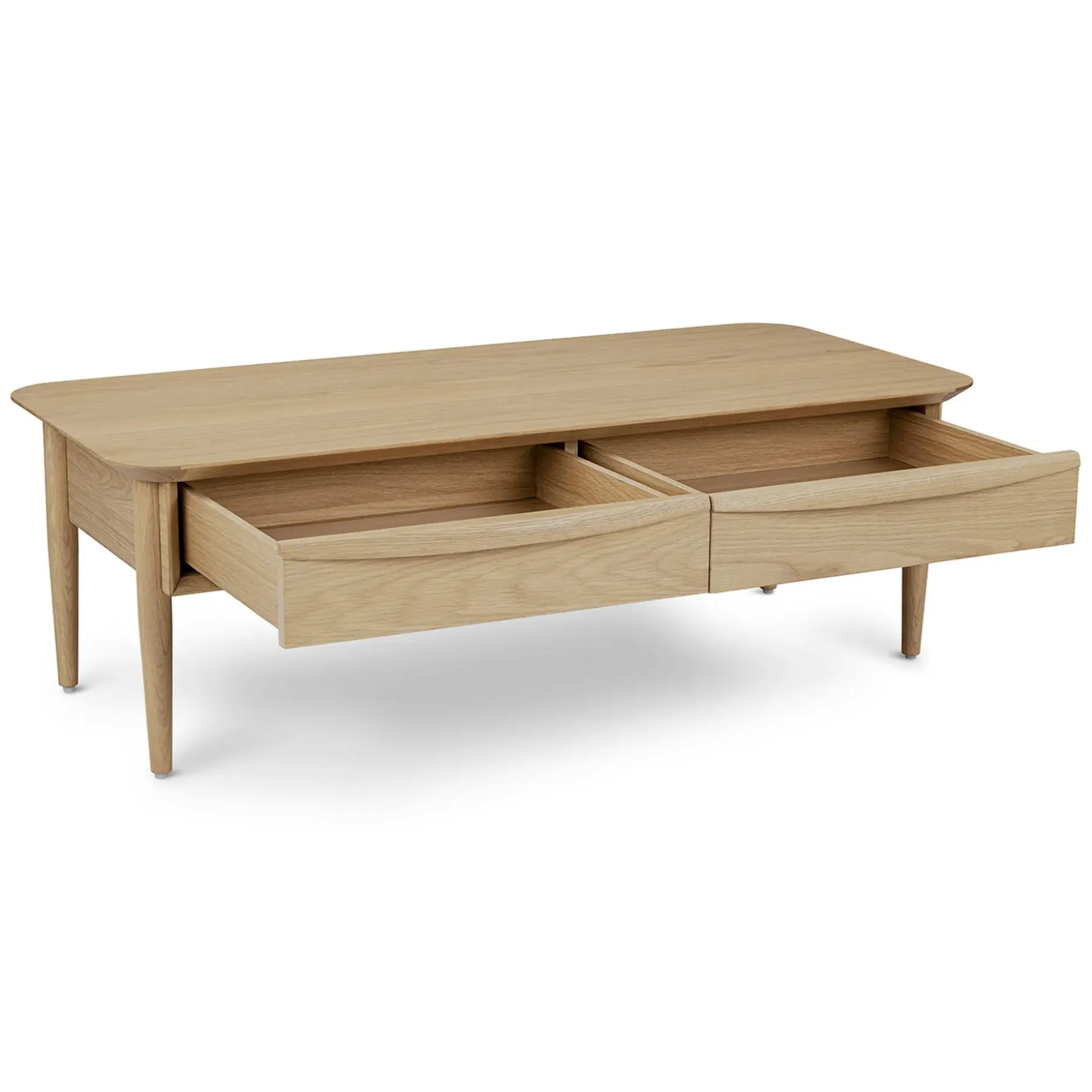 Lenia 46" Storage Coffee Table - White Oak