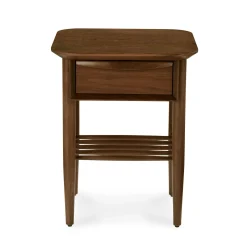 Lenia Storage Side Table - Walnut
