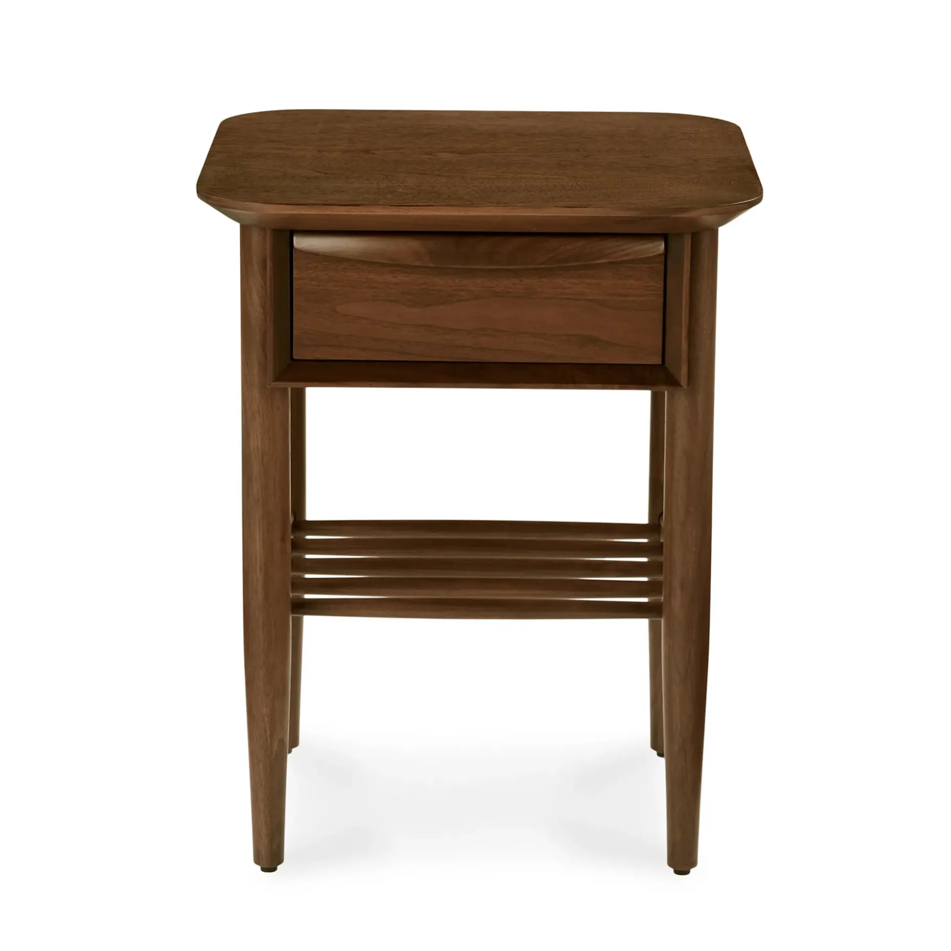 Lenia Storage Side Table - Walnut