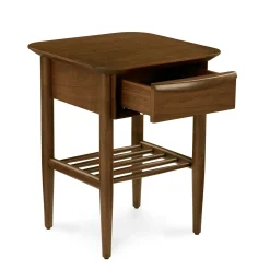 Lenia Storage Side Table - Walnut