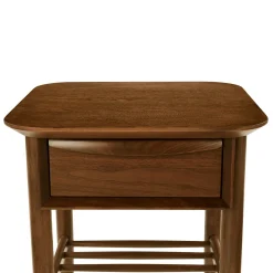 Lenia Storage Side Table - Walnut