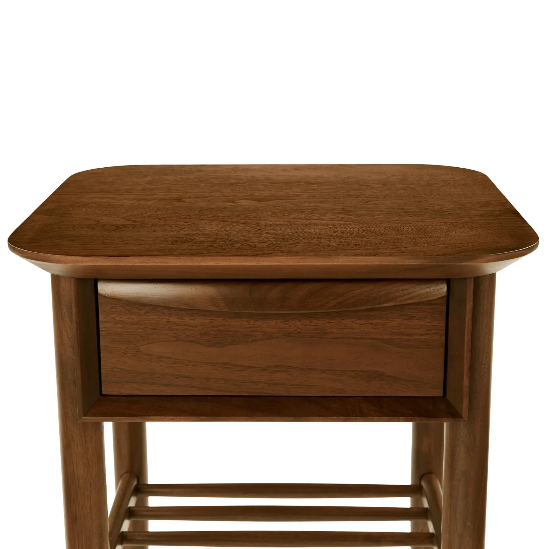 Lenia Storage Side Table - Walnut