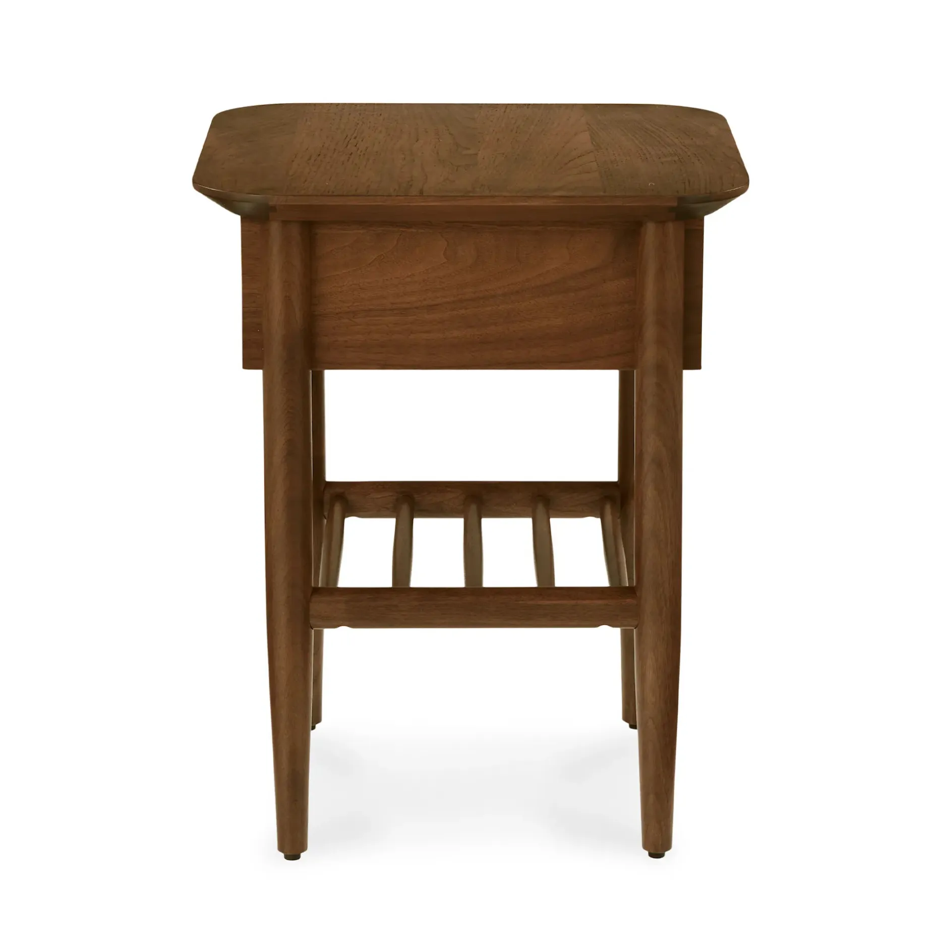 Lenia Storage Side Table - Walnut