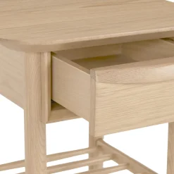Lenia Storage Side Table - White Oak