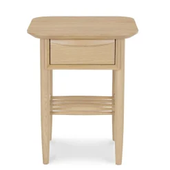 Lenia Storage Side Table - White Oak