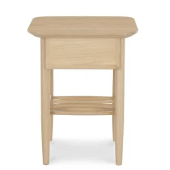 Lenia Storage Side Table - White Oak