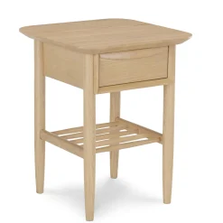 Lenia Storage Side Table - White Oak