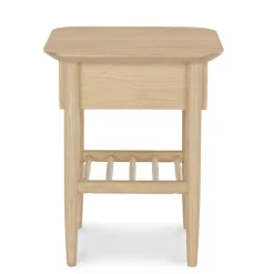 Lenia Storage Side Table - White Oak
