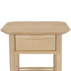 Lenia Storage Side Table - White Oak