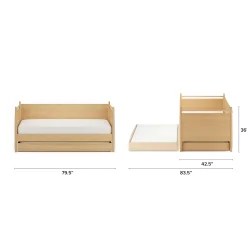 Lenia Twin Daybed with Trundle - White Oak