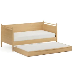 Lenia Twin Daybed with Trundle - White Oak