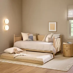 Lenia Twin Daybed with Trundle - White Oak