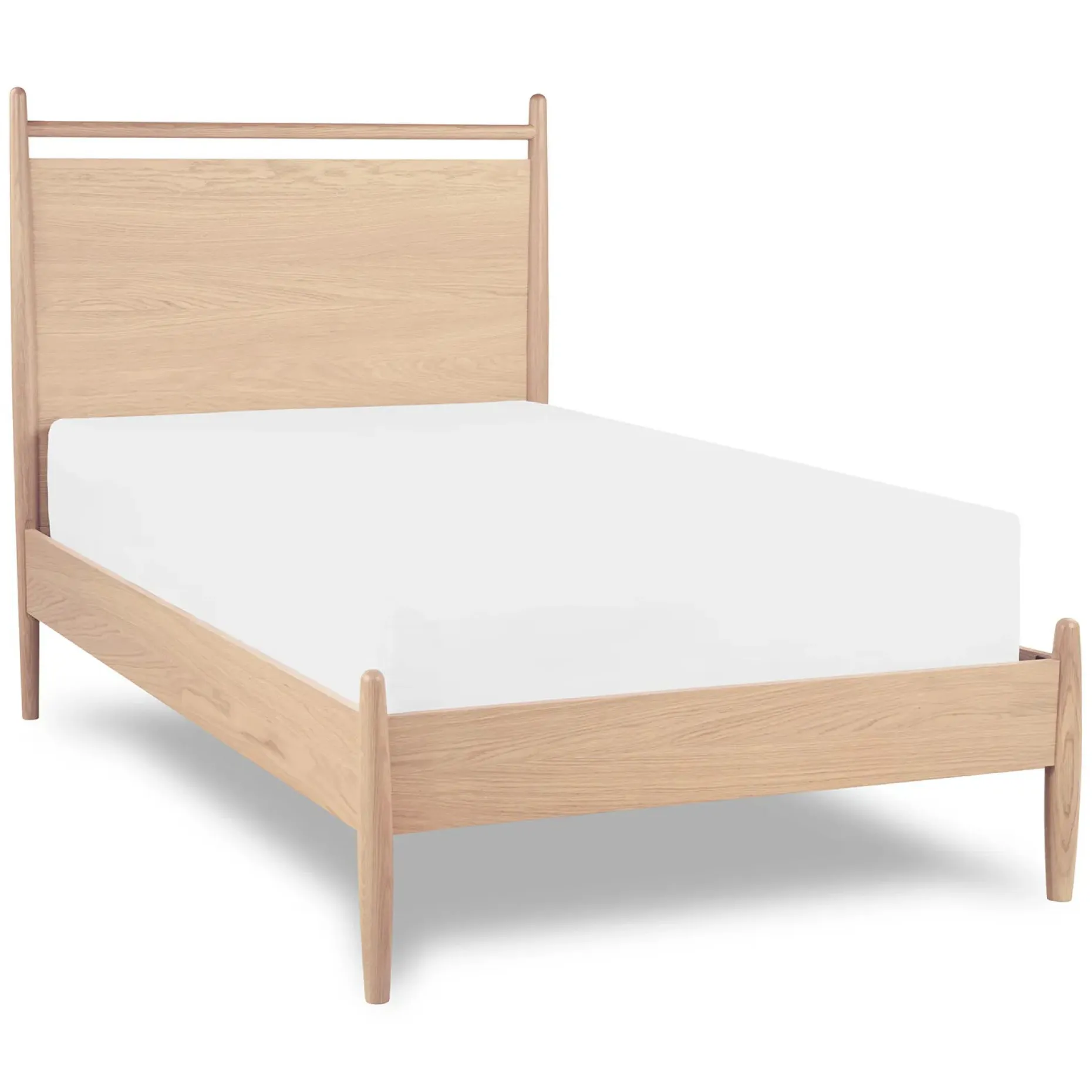 Lenia Twin Panel Bed - White Oak