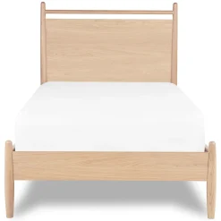 Lenia Twin Panel Bed - White Oak