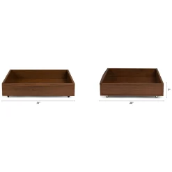 Lenia Underbed Storage Drawer Set - Walnut