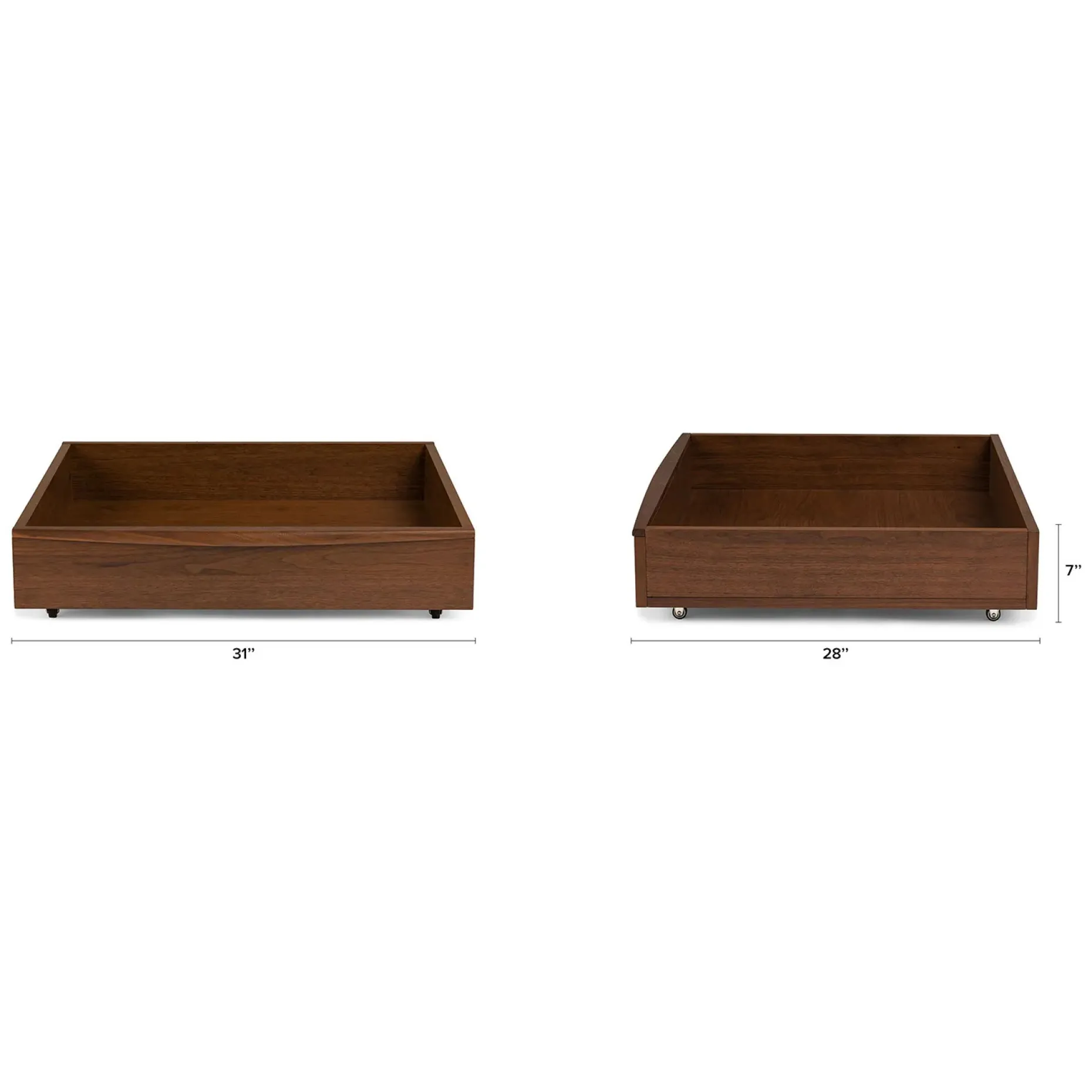 Lenia Underbed Storage Drawer Set - Walnut