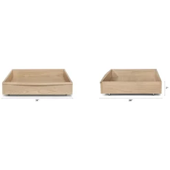 Lenia Underbed Storage Drawer Set - White Oak