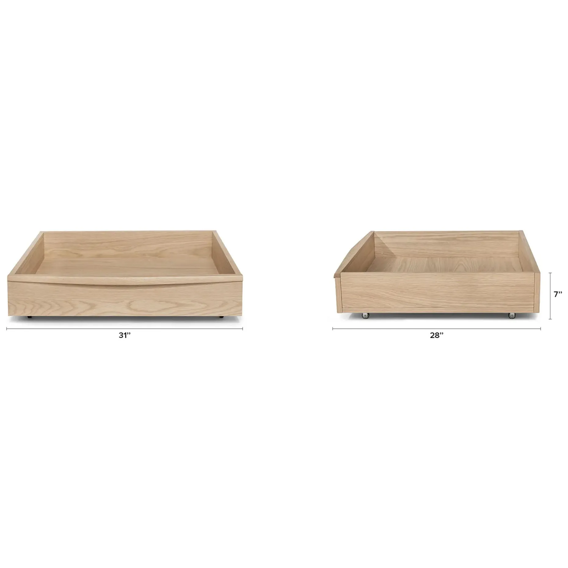Lenia Underbed Storage Drawer Set - White Oak