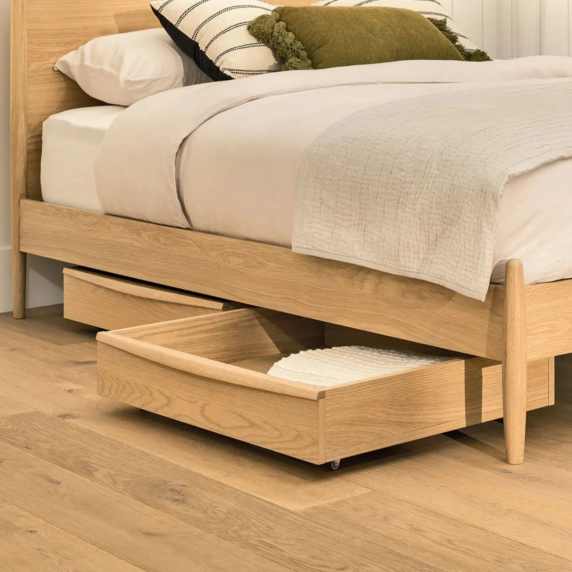 Lenia Underbed Storage Drawer Set - White Oak