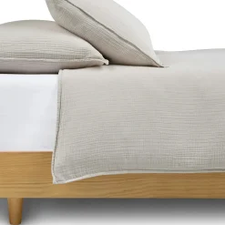Leni King Cotton Gauze Duvet Cover - Taupe