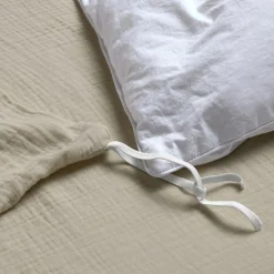 Leni King Cotton Gauze Duvet Cover - Light Taupe