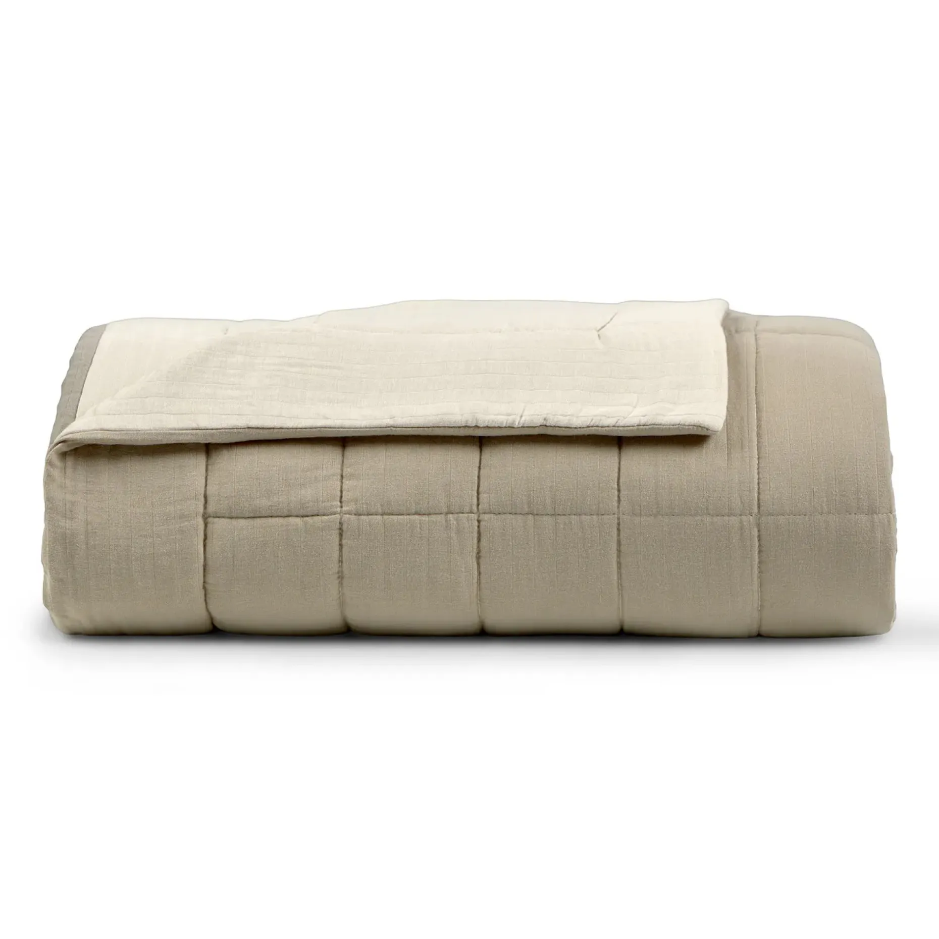Leni King Cotton Gauze Quilt - Duo Taupe