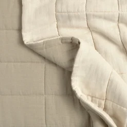Leni King Cotton Gauze Quilt - Duo Taupe