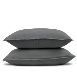 Leni King Cotton Gauze Sham Set - Charcoal