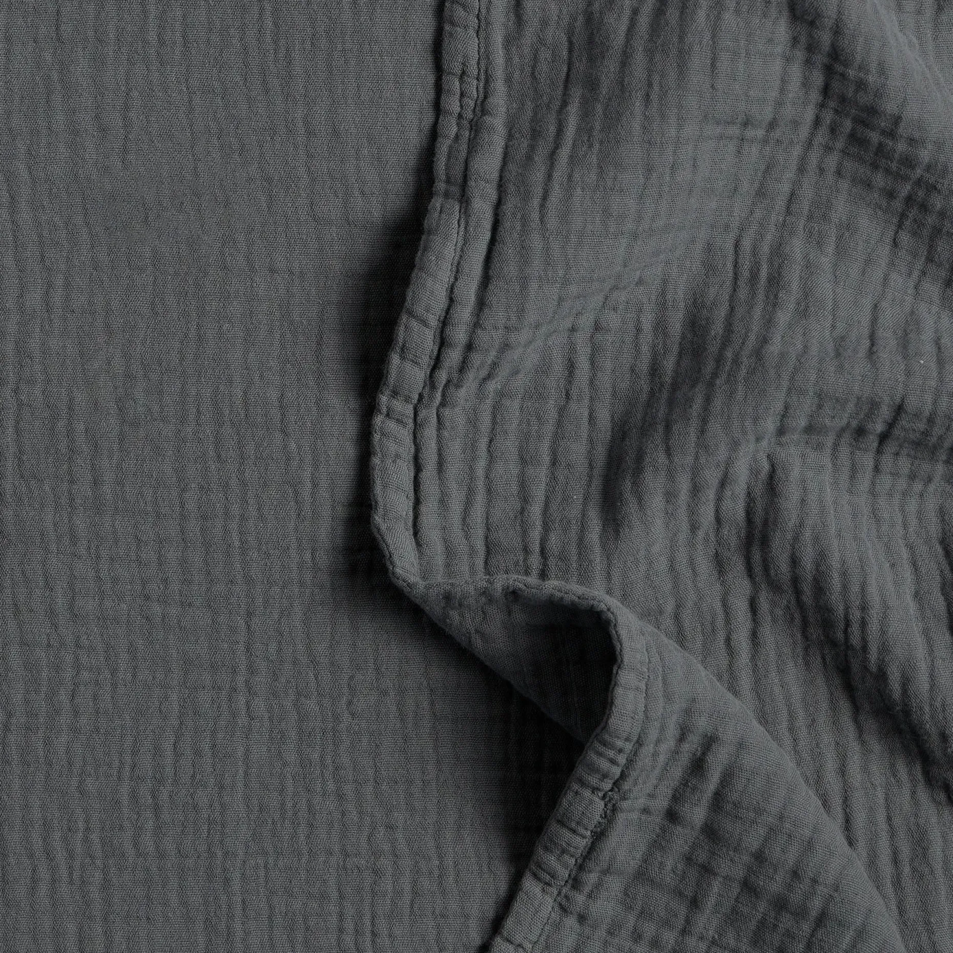 Leni King Cotton Gauze Sham Set - Charcoal