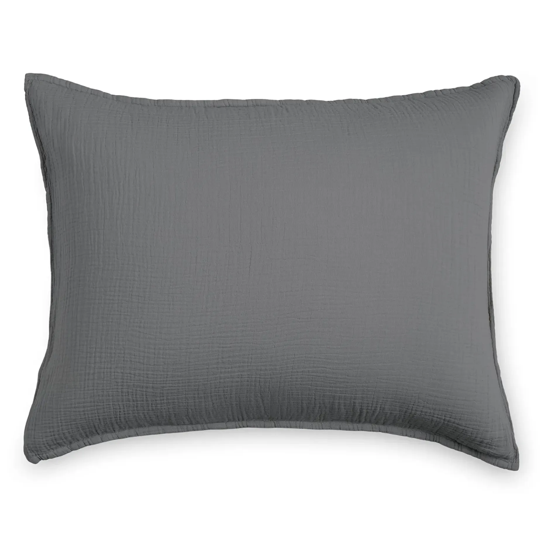 Leni King Cotton Gauze Sham Set - Charcoal