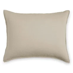 Leni King Cotton Gauze Sham Set - Taupe
