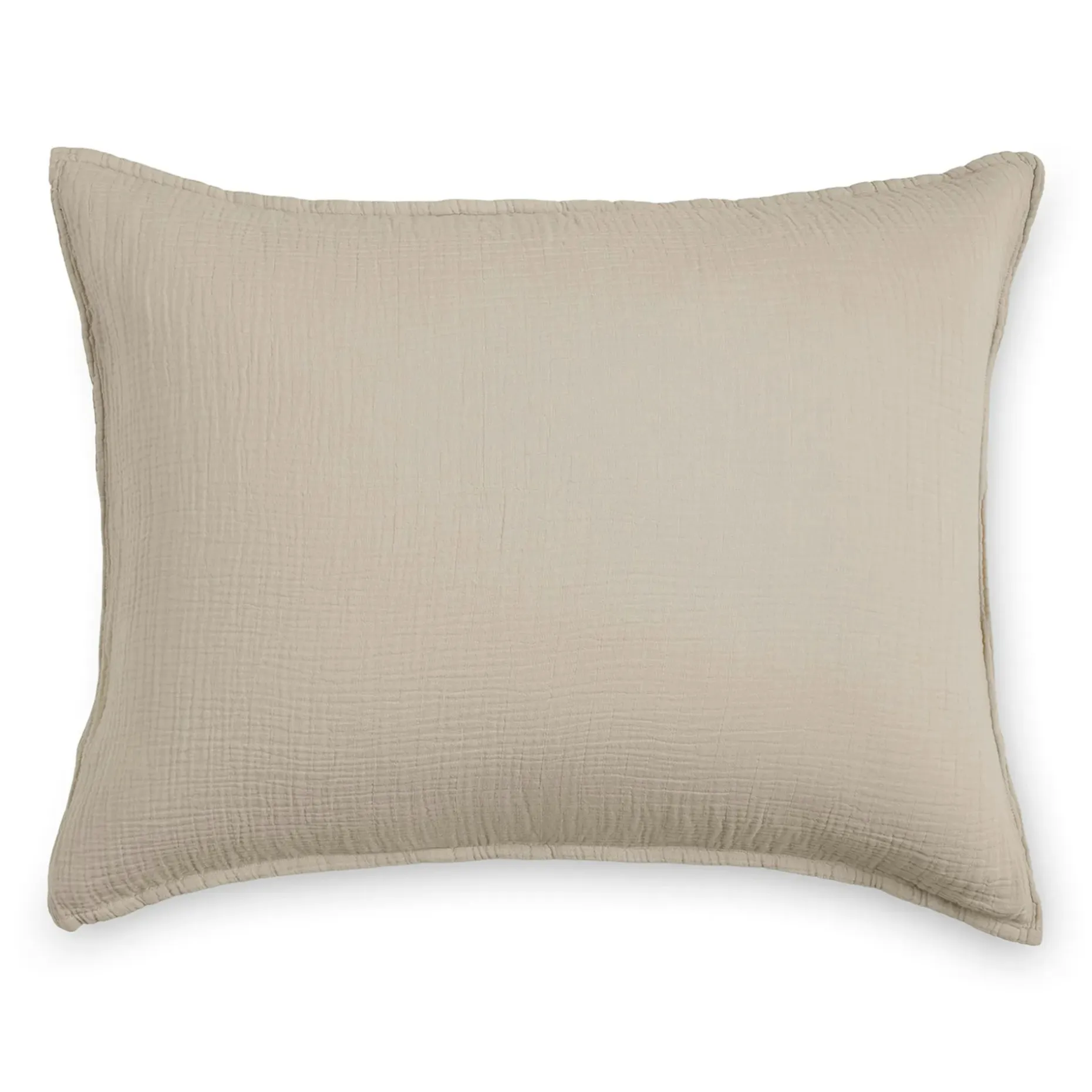 Leni King Cotton Gauze Sham Set - Taupe