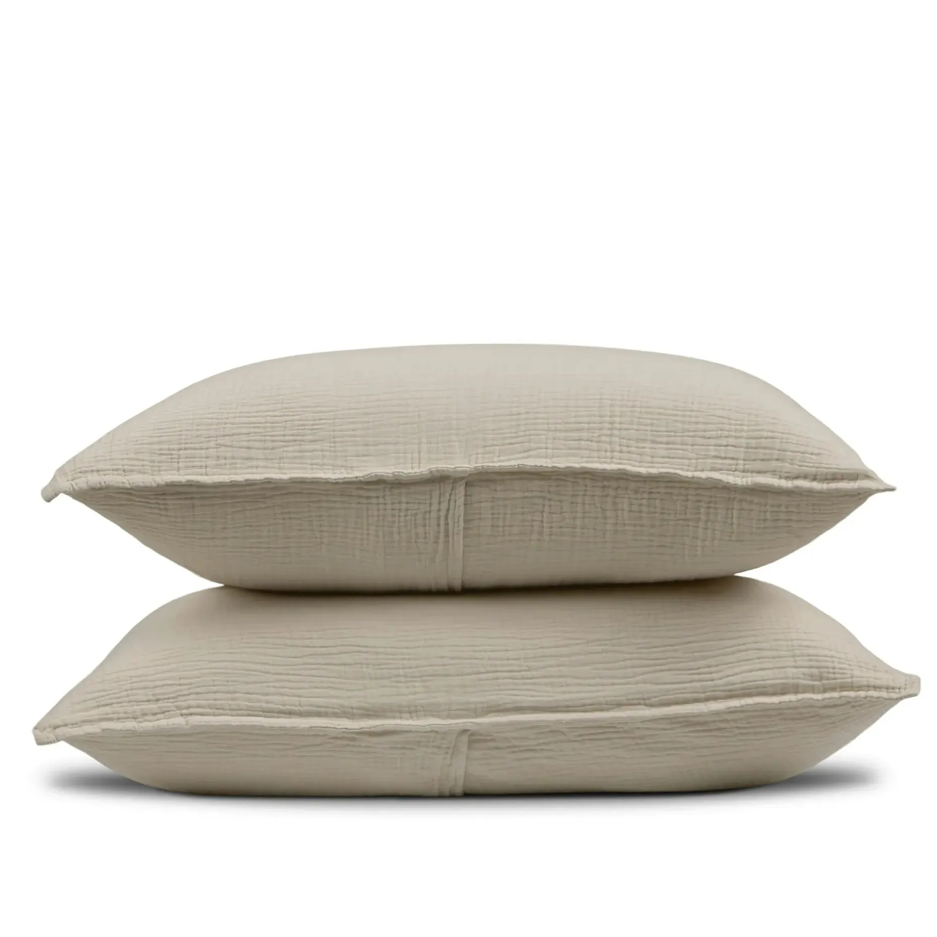 Leni King Cotton Gauze Sham Set - Taupe
