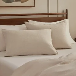 Leni King Cotton Gauze Sham Set - Taupe