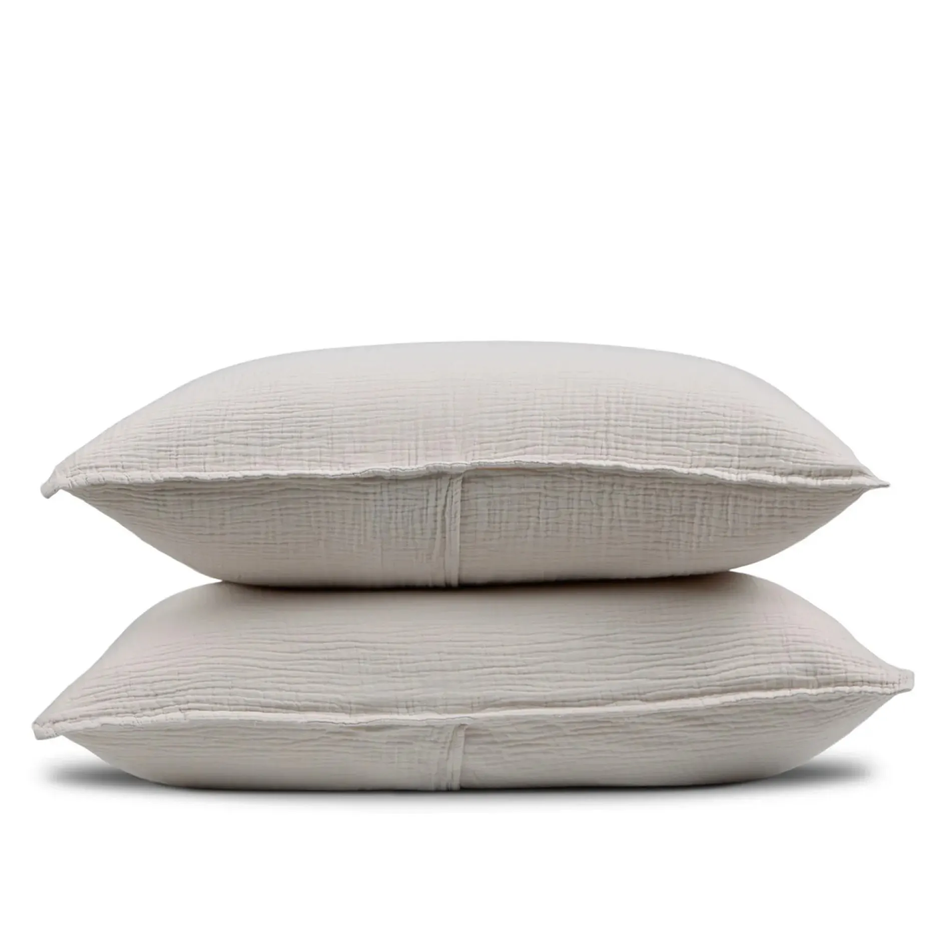 Leni King Cotton Gauze Sham Set - Light Taupe