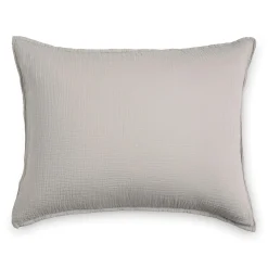 Leni King Cotton Gauze Sham Set - Light Taupe